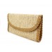 Evening Bag - Straw Like w/ Whipped Trim - Beige - BG-92072BEI